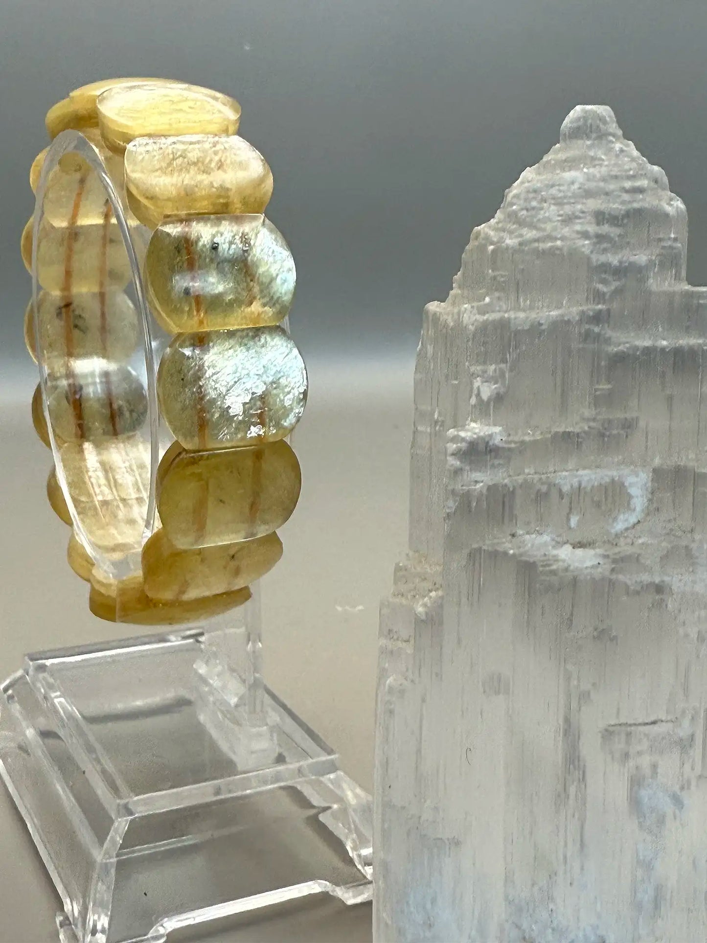 Gold Lepidolite Bracelet