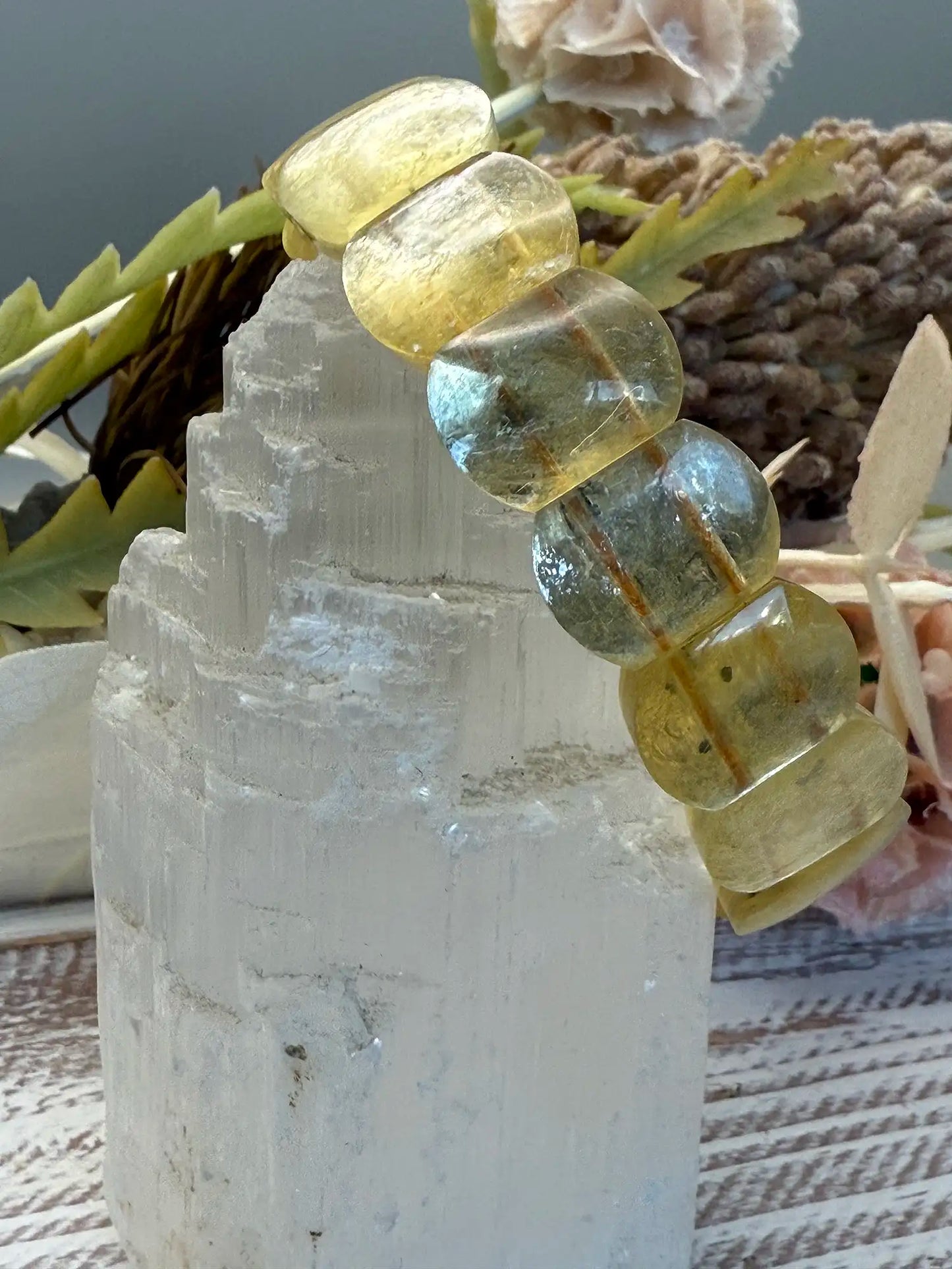 Gold Lepidolite Bracelet